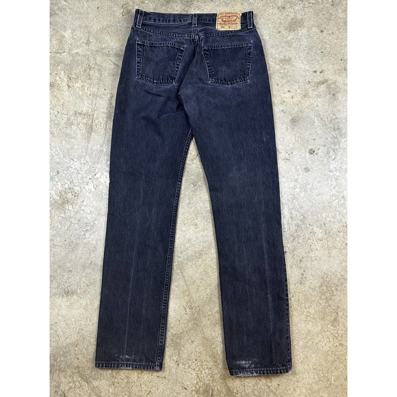 Vtg Women's Levi's 501 Jeans Made in USA Black Button Fly - Picture 4 of 16